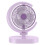 Ventilatore portatile con ricarica USB e lampada integrata, design pieghevole. 2
