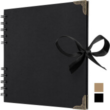Braunes Kraftpapier-Scrapbook-Album, 8x8 Zoll, 60 Seiten