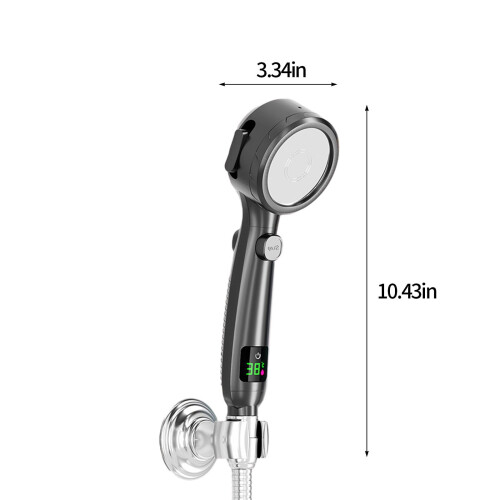 WZXPWT Turbo Shower Head High-Pressure 4-Mode Handheld with 2