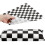 Black and White Checkered Wax Paper Sheets 12x12 Inch 8