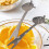 Garfo para frutas em aço inoxidável 304 com desenho de lua e 2 dentes. 6