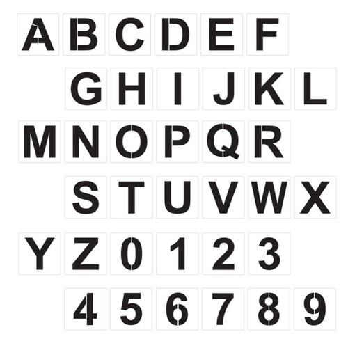 Stencil Paint Set Alphanumeric Hollow-Out Template 2 Sets 2