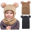 Baby vintermössa och halsduk set, 2-pack för småbarn 1-6 år 1