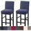 Barstolsöverdrag med ryggstöd Jacquard Blå 2-pack 1