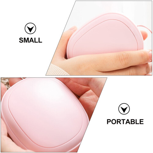 Handwarmer, oplaadbaar via USB, draagbaar, roze 2