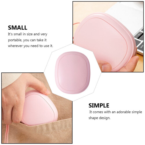 Scaldamani ricaricabile portatile mini rosa 1