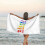 Toalha de praia de microfibra com estampa de casal LGBT arco-íris, 76 x 152 cm (30 x 60 polegadas). 3