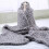 Acrylic knitted blanket multicolor thick 150x200 cm 3