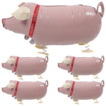 Eease5Pcs Ballons Cochon Marcheur pour Baby Shower Fête sur le thème des animaux de la ferme
