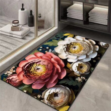 Tappetino da bagno a forma di fiore per San Valentino, antiscivolo e ad asciugatura rapida