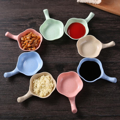 Weizenstroh-Teller-Set, leicht, BPA-frei, 12-teilig 2