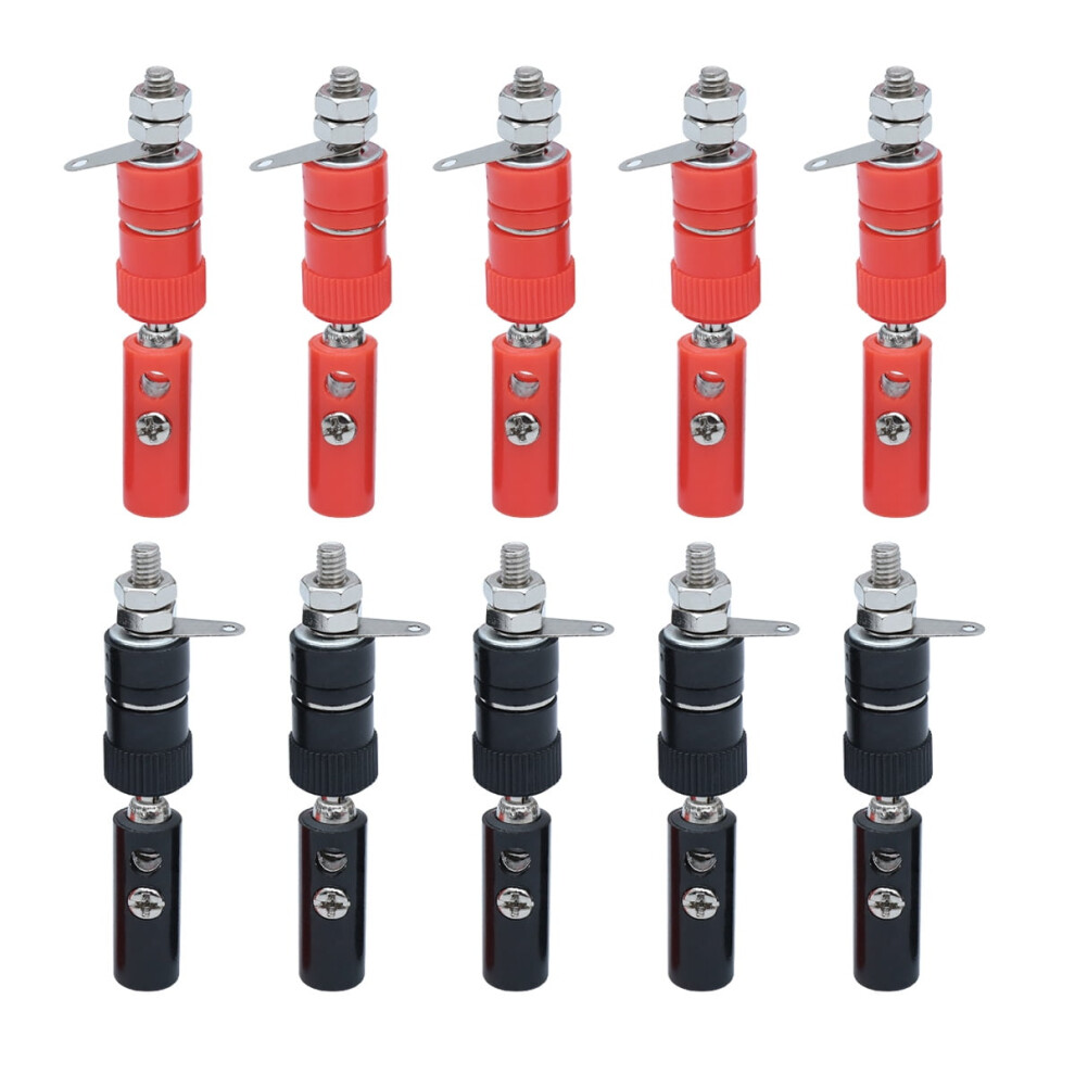 Eease 4Mm Insulated Banana Plug Socket Jack Connectors Red 9107258582492