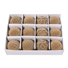 Velvet Christmas Ornaments Flocked Balls 12pcs