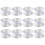Clips de cabo com ventosa transparente de silicone (12 unidades) 1