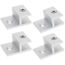 Glass Clip Shelf Bracket Wall Mounted Heavy Duty 5 Pcs