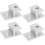 Glass Clip Shelf Bracket Wall Mounted Heavy Duty 5 Pcs 1