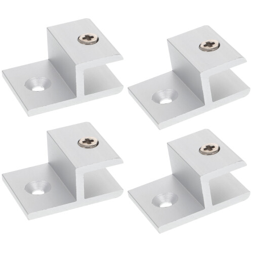 Glass Clip Shelf Bracket Wall Mounted Heavy Duty 5 Pcs