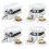 Shower Door Roller Set Stainless Steel Upper and Lower 2 1