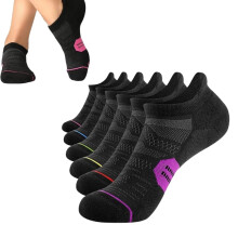 6-Pack Women's Performance Running Socks with Cushioned Sole & Arch Support, Breathable Athletic Socks for Sports & Daily Wear