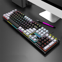 QISIWOLE Gaming Keyboard RGB Backlit 104 Keys