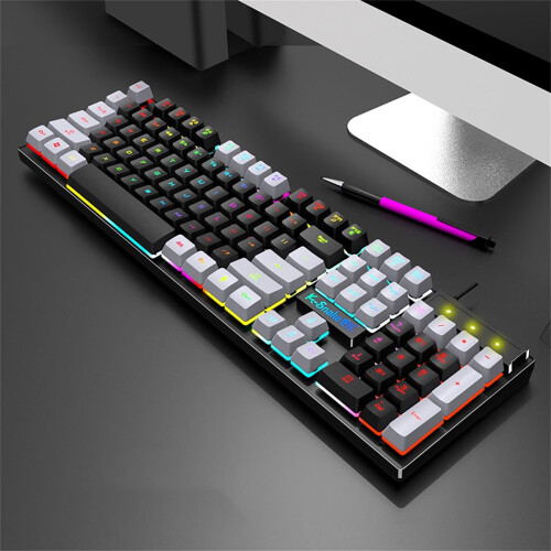 QISIWOLE Gaming Keyboard RGB Backlit 104 Keys