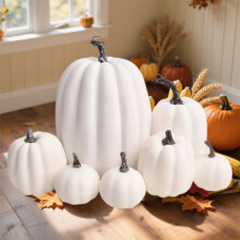 Halloween Pumpkin Ornament Set Plastic 7 pcs
