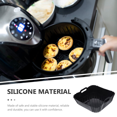 Air Fryer Roasting Pan Silicone Square Foldable 1 Pack 2