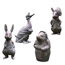 Set mit Tierfiguren aus Kunstharz für den Garten – 6-teilig