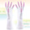 Rubber Cleaning Gloves Reusable Waterproof Size M Pink 3