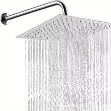 Square Rainfall Showerhead Stainless Steel Arm 8 inch