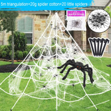 QISIWOLE Halloween spider web decor with large and small