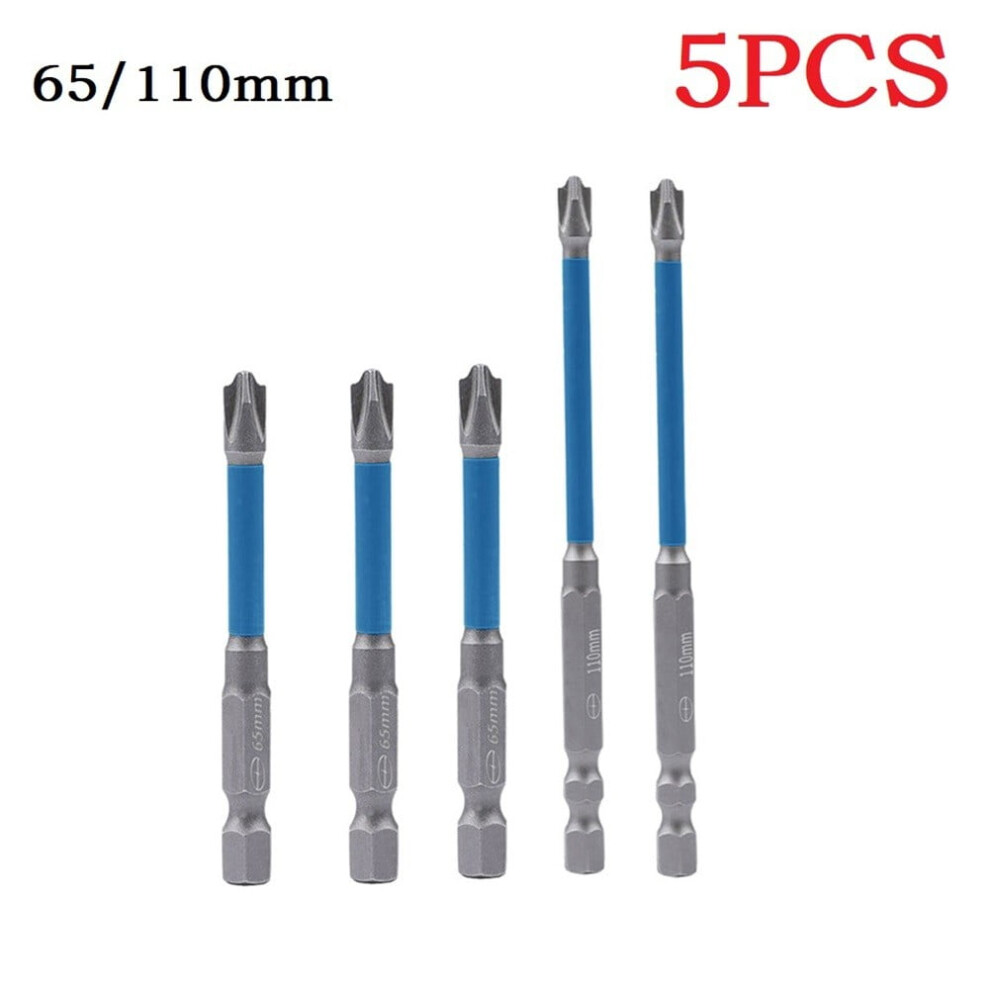 Magnetic Slotted Cross Screwdriver Bit 65Mm 110Mm 5Pcs 9314556090813