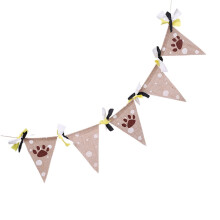 Guirlandes de fleurs, décorations pour fête de chiens, banderole pour chiot, crochets muraux, guirlande décorative en lin à suspendre, fanion