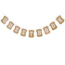 Livre d'or, guirlande décorative en papier, articles de fête pour mariage