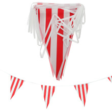 Dekoratívny banner, závesná vlajka, karneval, pruhovaný cirkus, zavinovačka, trojuholníkové bannery