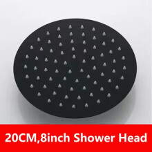 Black Stainless Steel Square Rain Shower Head 8/10/12 inch