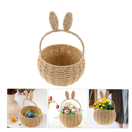 Panier de Pâques en rotin tressé (1 pièce)