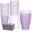 Gobelets à café jetables violet clair de Pâques, lot de 50 (12 oz). 1