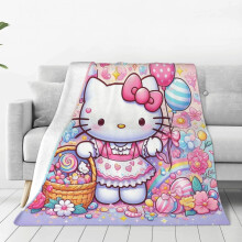 Couverture Hello Kitty en flanelle légère 102 x 76 cm