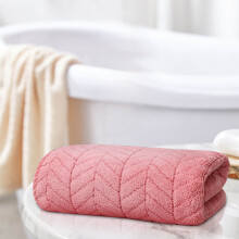 Absorberande handduk i korallfleece, tegelröd, 1 st.
