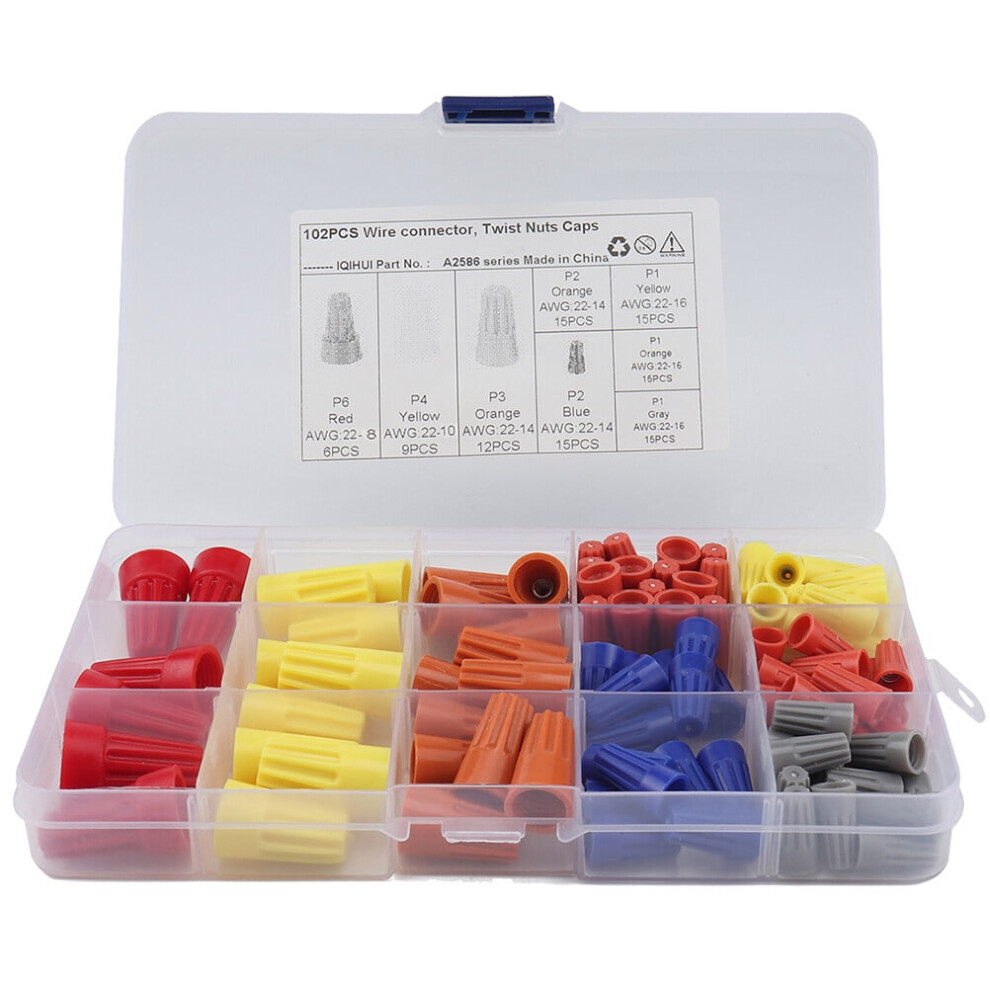 Electrical Wire Connectors Screw Terminals Spring Nuts Caps 9107258583192