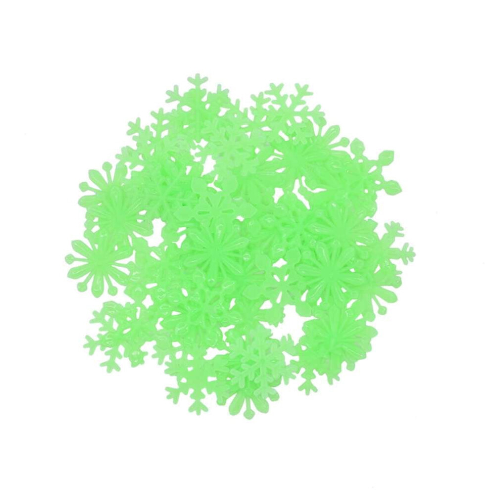 Glow-In-The-Dark Snowflake Wall Decals Blue 50-Pack 9314556611216