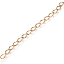 Stainless Steel Chain Extender Golden 50 pcs 4.5x2.5x0.5mm
