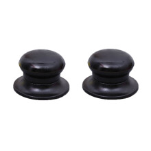 Kitchen Saucepan Lid Knob Black 2 pcs