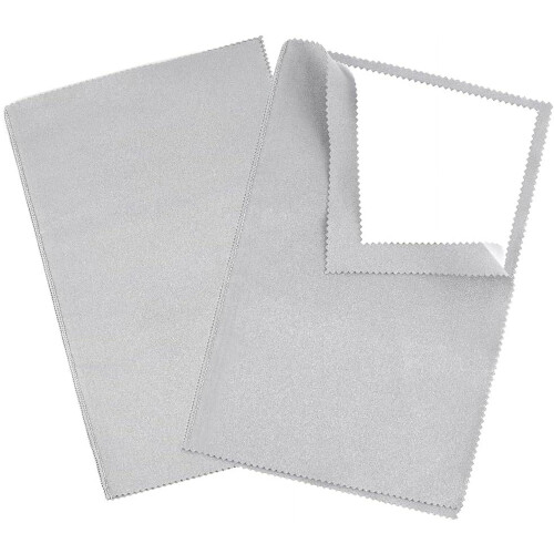 Silver Polishing Cloth 4-Layer Light Grey 2 Pcs
