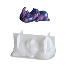 Silikónová forma s krokodílom a nosorožcom na epoxidovú živicu 3D