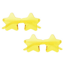 Sternen-Sonnenbrillen, transparent, Bonbonfarben, 2er-Pack