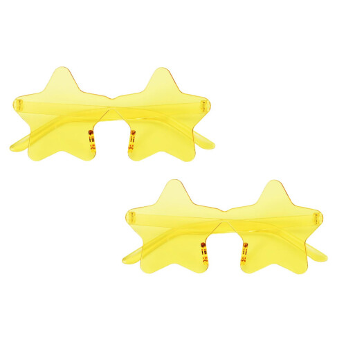 Stjärnsolglasögon Transparenta Godisfärgade 2-pack