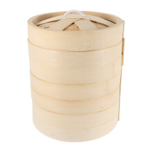 Bamboo Steamer for Food, Dumplings, Breakfast - 3-Tier