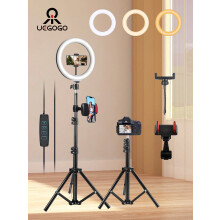 Anneau lumineux LED pour selfies Uegogo 10 pouces avec trépied